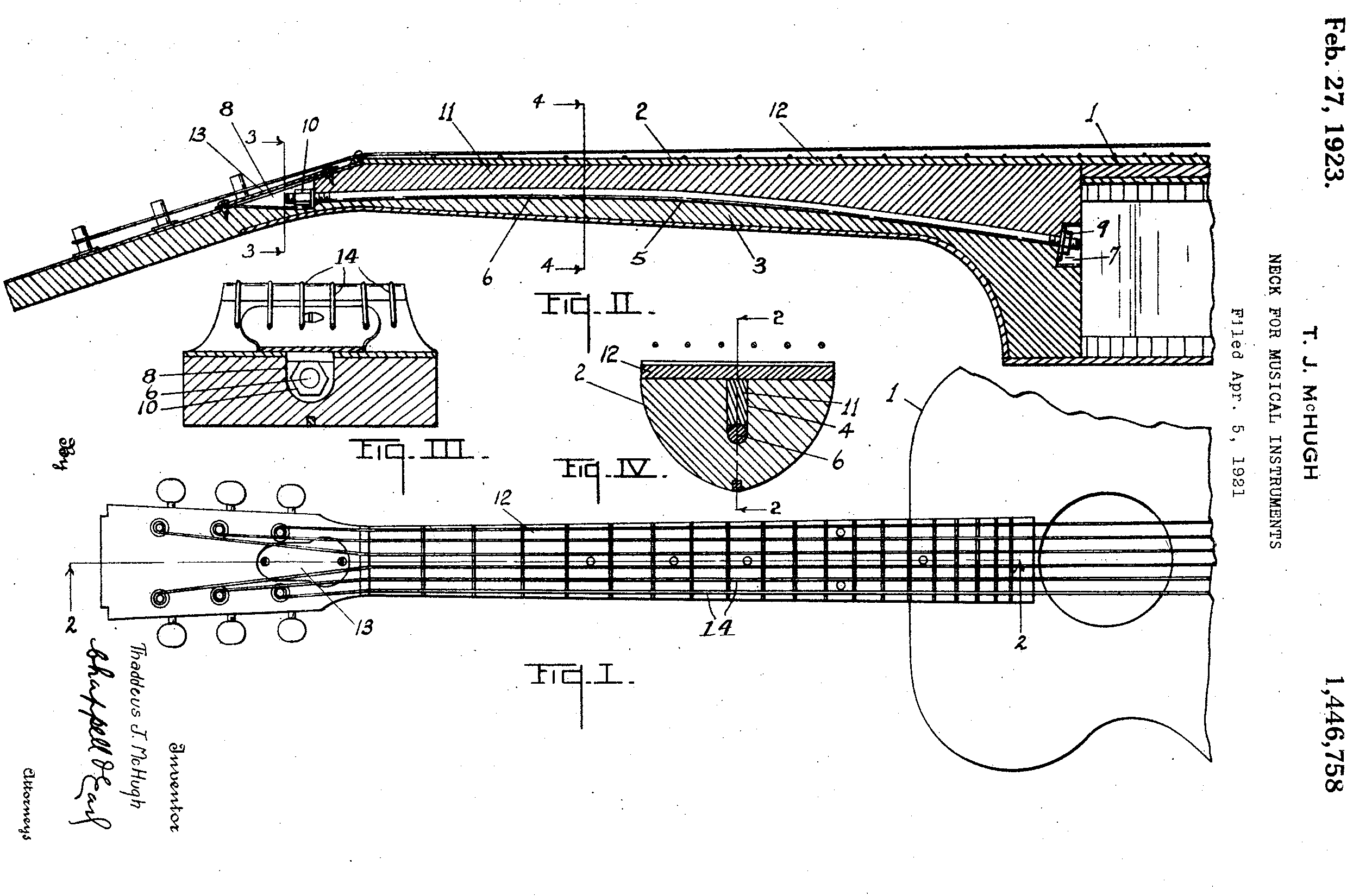 patent for the truss rod.